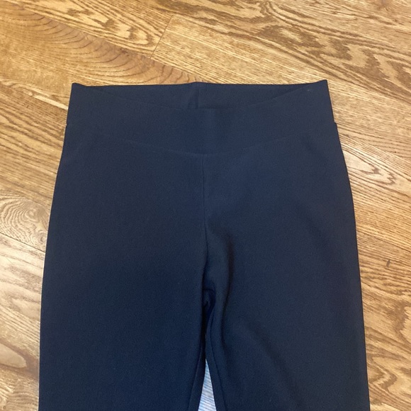 Bisou Bisou black cropped ribbed riding pant pull on RN 93677 Paris French - Picture 3 of 9